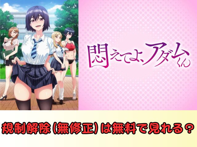 悶えてよアダムくん 規制解除 サブスク おすすめ 無修正 アニメ