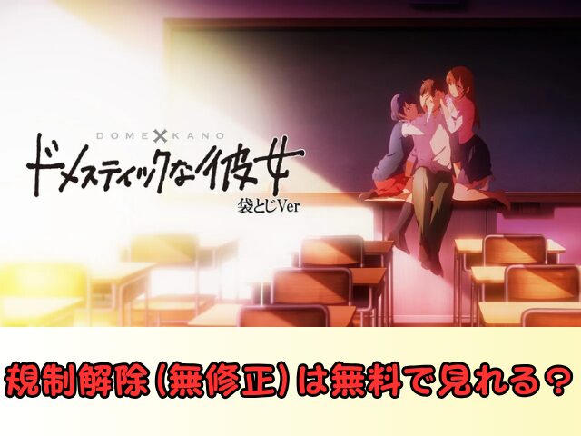 アニメ ドメスティックな彼女 無修正版 どこで見れる 規制解除 サブスク お得に観る方法