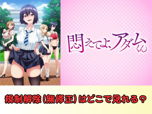 悶えてよアダムくん 規制解除 サブスク おすすめ 無修正 アニメ