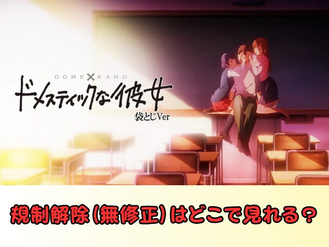 アニメ ドメスティックな彼女 無修正版 どこで見れる 規制解除 サブスク お得に観る方法