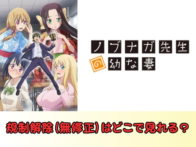 アニメ ノブナガ先生の幼な妻 無修正版 どこで見れる 規制解除 サブスク お得に観る方法