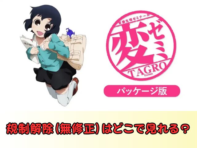 アニメ『変ゼミ』無修正版はどこで見れる？規制解除のパッケージ版ならココ！