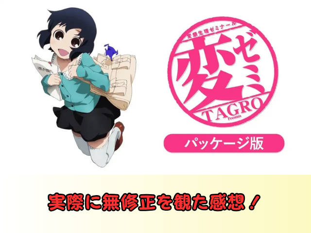 アニメ『変ゼミ』無修正版はどこで見れる？規制解除のパッケージ版ならココ！