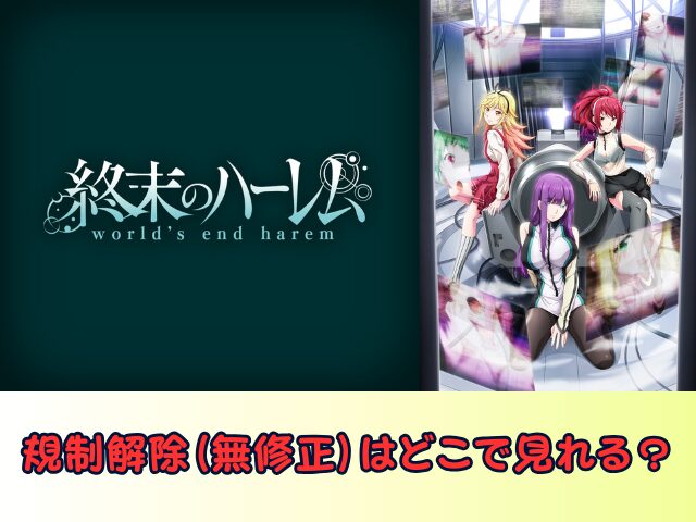 終末のハーレム 無修正 規制解除版 僧侶枠 アニメ サブスク