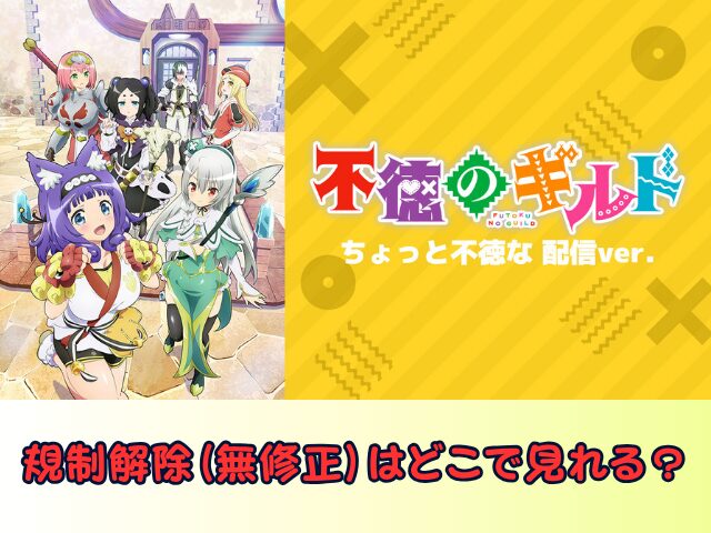 不徳のギルド ちょっと不徳な 配信ver 無修正 規制解除版 僧侶枠 アニメ サブスク