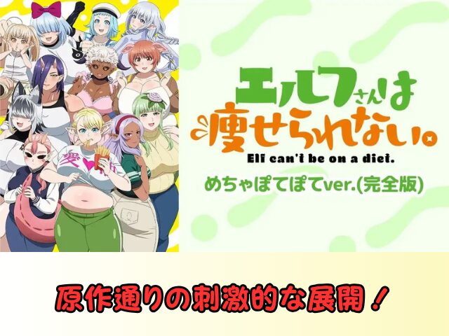 エルフさんは痩せられない。 めちゃぽてぽてver. 無修正 規制解除版 僧侶枠 アニメ サブスク