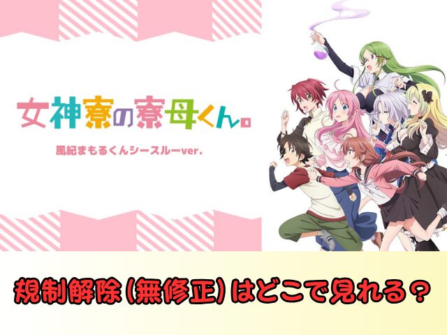 女神寮の寮母くん。風紀まもるくんシースルーバージョン　無修正　規制解除　どこで見れる