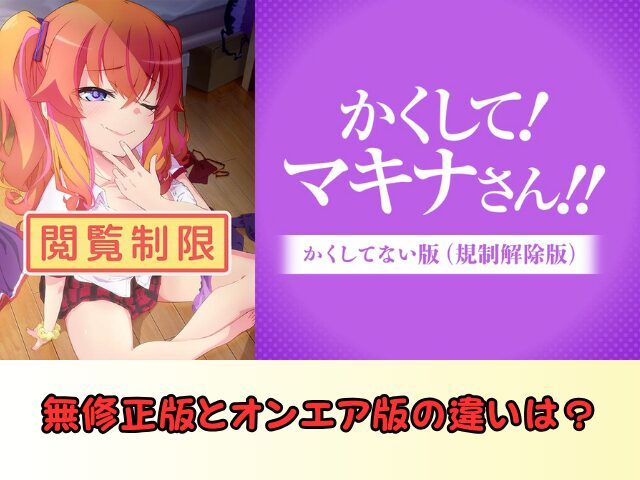 無修正版　オンエア版　違い