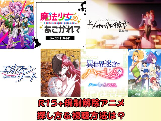 dアニメストア　規制解除　アニメ　R15+