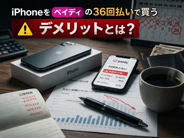 iPhone　ペイディ　36回払い　デメリット　後悔