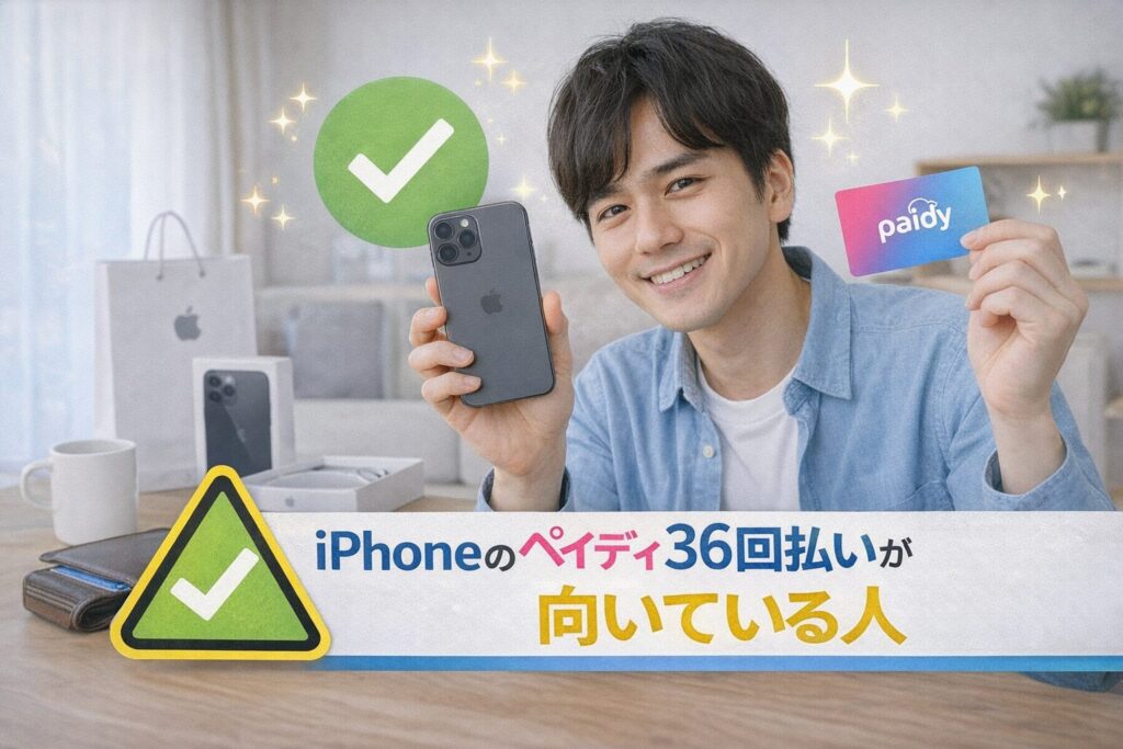 iPhone ペイディ 36回払い 向いている人