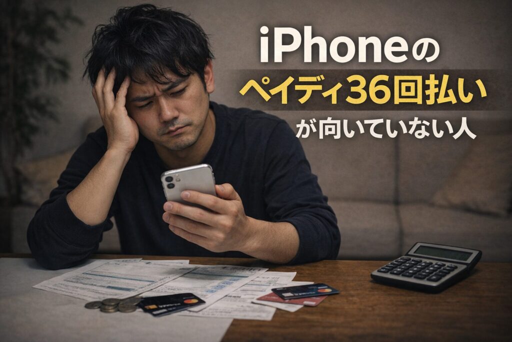 iPhone ペイディ 36回払い 向いていない人