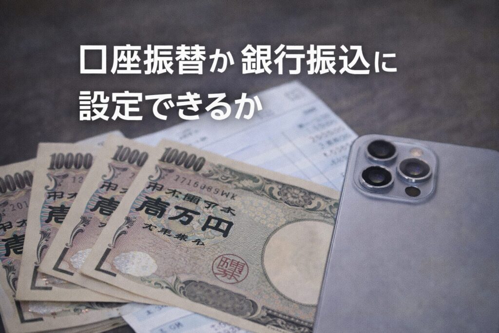 iPhone ペイディ 口座振替 銀行振込