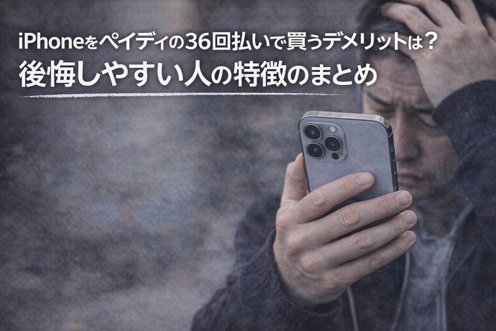 iPhone ペイディ 36回払い デメリット 後悔