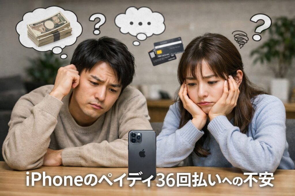 iPhone ペイディ 36回払い 不安